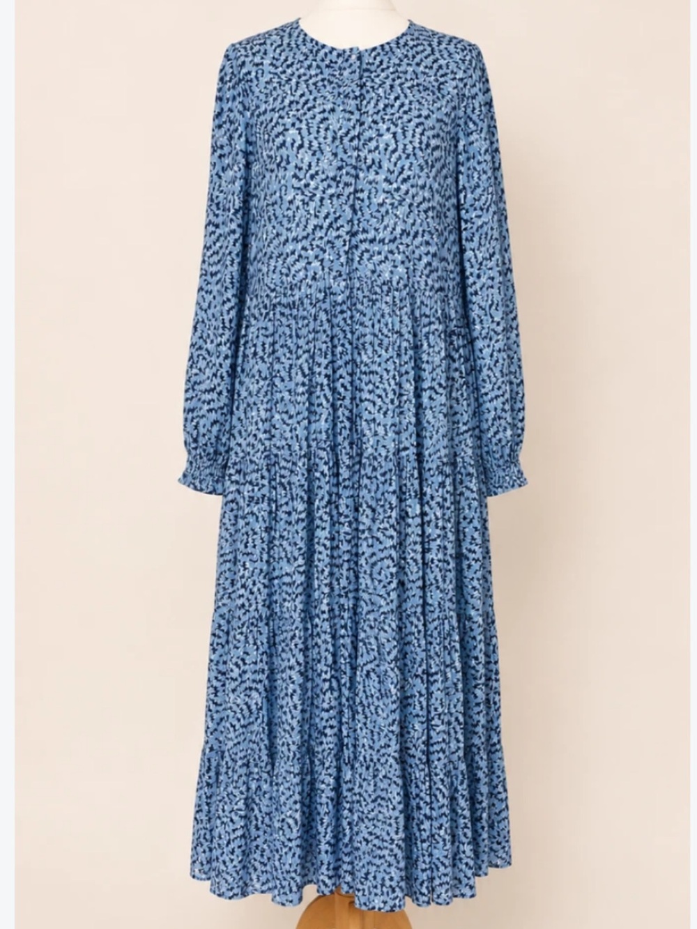 Zara Printed Long Sleeve Tiered Midi Dress (The “Angel” Dress)